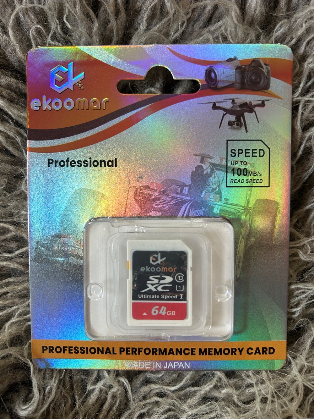 Ekoomar pro class 10 high speed memory card 64 gb made in Japan 100 MB/s